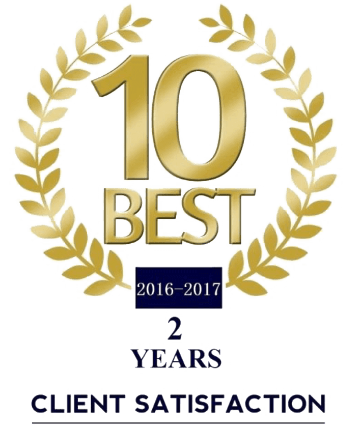 2 Years - 10 Best Law Firm for Client Satisfaction